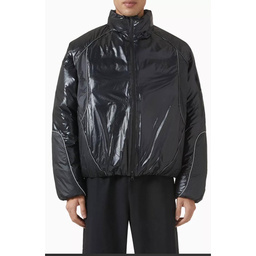 Mens Size XL Nike Bubble Jacket Tech Hooded Loose Fit Full Zip Black II3869-010 - Picture 4 of 8